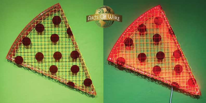pizza wall light - art
