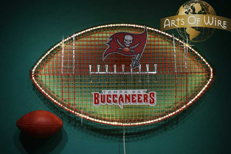 wall artwork football lighting
